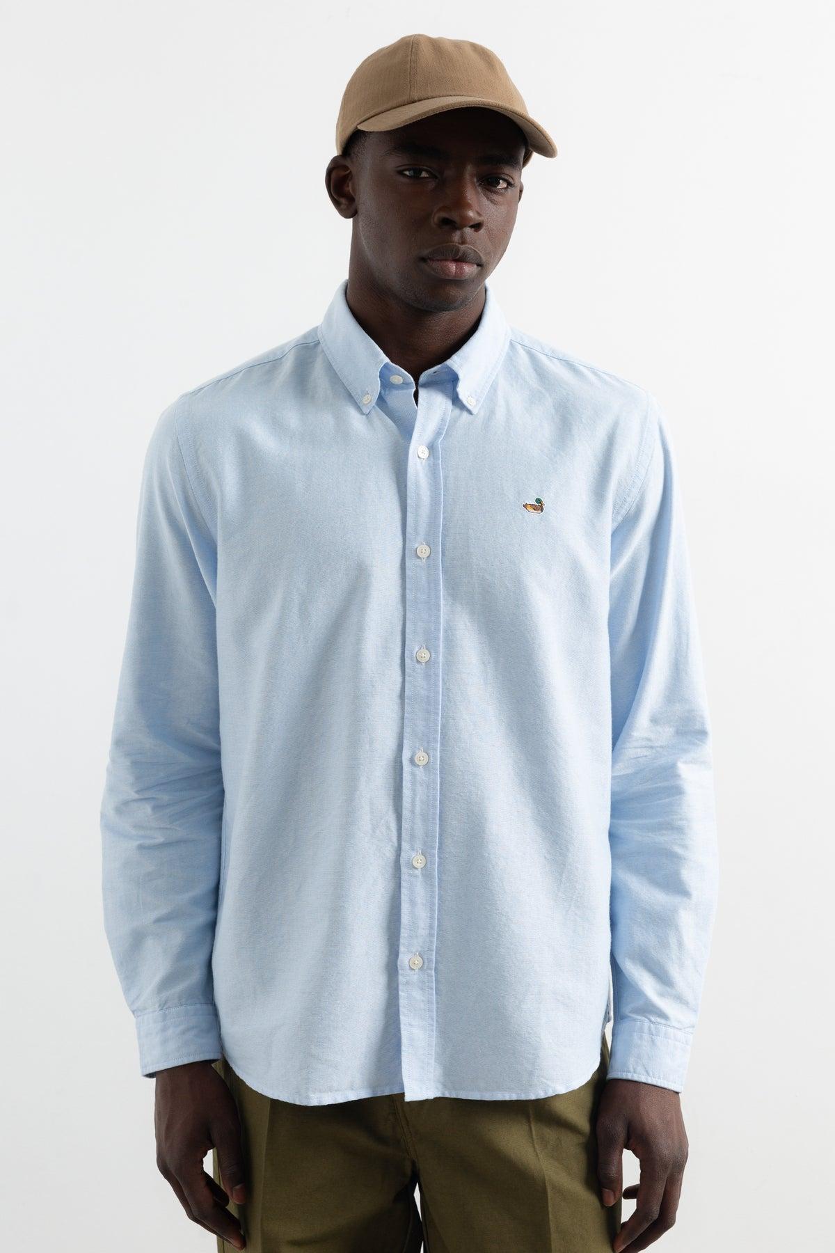 Edmmond Studios Light Blue Oxford Shirt Hemd Herren hellblau